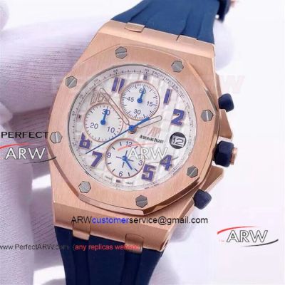 Perfect Replica Audemars Piguet Royal Oak Offshore 42MM Watches Rose Gold CaseVK Quartz